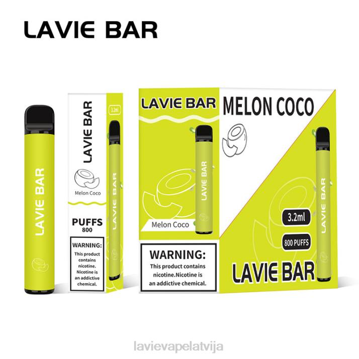 LAVIE BAR 800 uzpūtienus melones kokos 42L4315 - Lavie E Cigarette