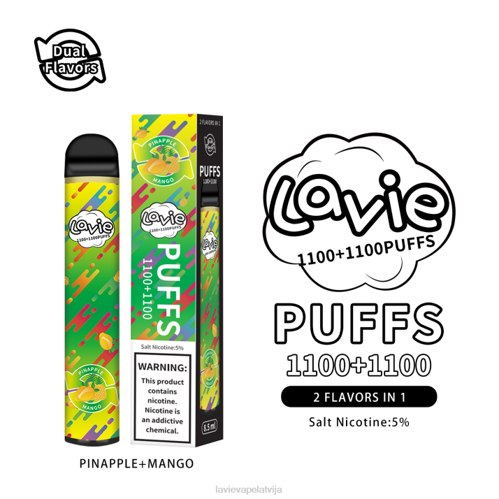 LAVIE BAR Switch 2200 uzpūtienu ananāss/mango 42L4296 - Lavie Vape Price
