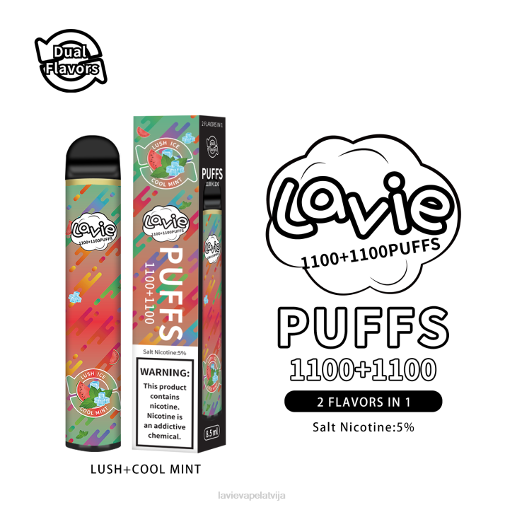 LAVIE BAR Switch 2200 uzpūtienu sulīgs/vēss piparmētras 42L4294 - Lavie Puff