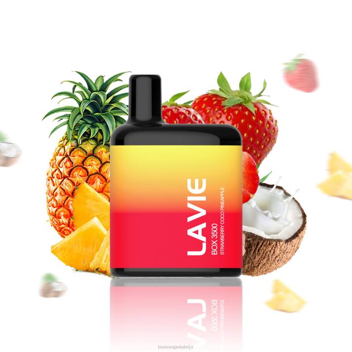 LAVIE BOX 3500 uzpūtienu zemeņu kokosa ananāss 42L4207 - Lavie Vape Latvija