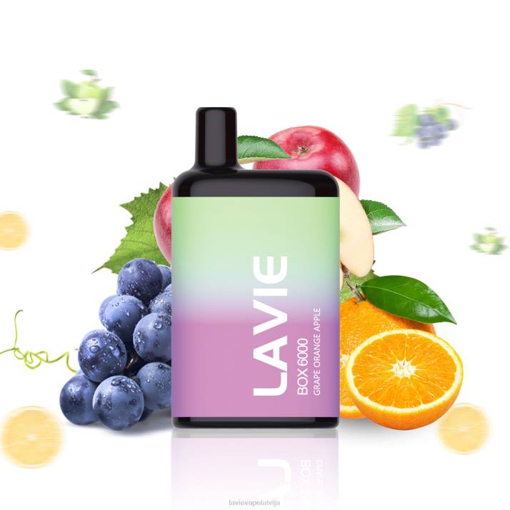 LAVIE BOX 6000 uzpūtienu vīnogu apelsīnu ābols 42L4202 - Lavie Vape Latvija