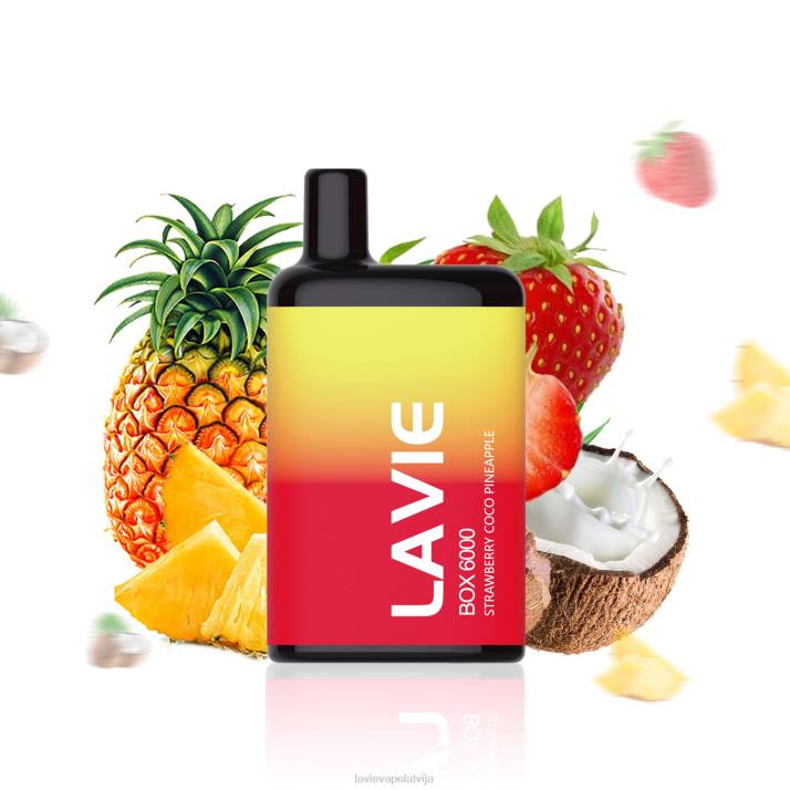 LAVIE BOX 6000 uzpūtienu zemeņu kokosa ananāss 42L4205 - Lavie E Cigarette
