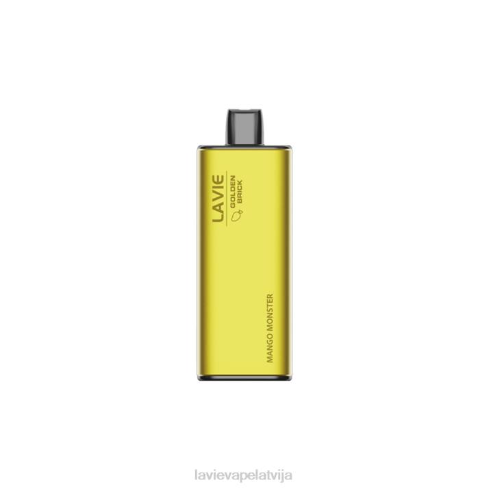 LAVIE GOLDEN BRICK 10000 uzpūtienu mango briesmonis 42L461 - Lavie Vape Price