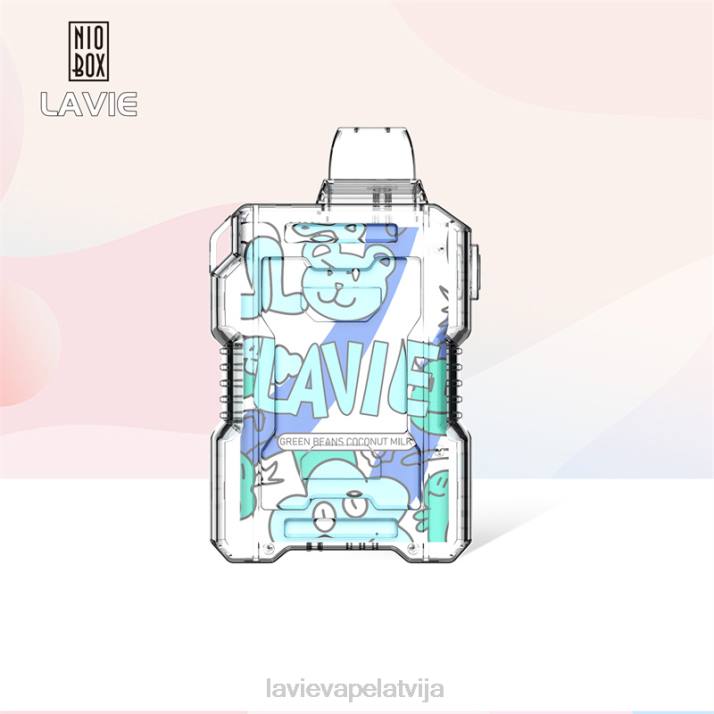 LAVIE NIO BOX 9000 uzpūtienu zaļās pupiņas kokosriekstu piens 42L4188 - Lavie Vape Riga